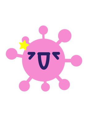 Parıldayan yıldızlar, virüs gülüşünün animasyonunu etkiler.