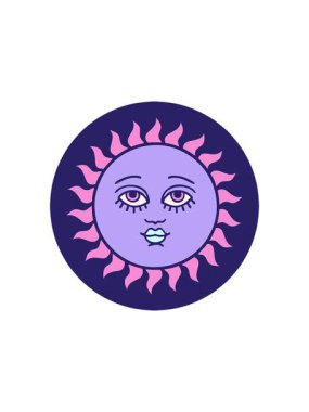 Yüzü güneşli ikonik dövme görüntüsünün canlandırma etkisi