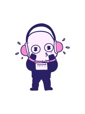 Garip kel uzay adamının basınçlı animasyonu