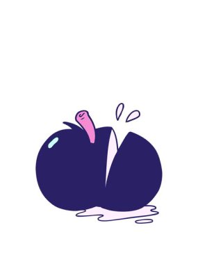 Çizgi film dilimlenmiş elma tasarımının animasyonunu genişletiyorum.