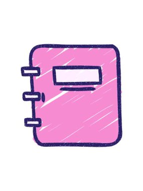 Bir Egzersiz Kitap Tebeşiri Çiziminin dönen hareketli animasyonu