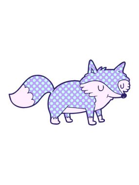 Bir tilki çizgi filminin hareketli animasyonu