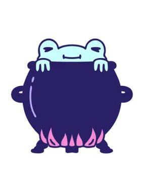 Kazanda yıkanan bir kurbağanın canlandırma efektini pikselleştir