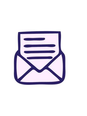 Sevimli bir mektup ve zarfın yatay titreşimli animasyonu