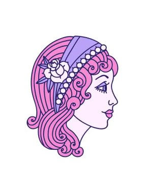 Bir çingene kafasının dövme stili görüntüsünü salla