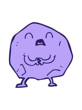 karikatür kayanın basınçlı animasyonu