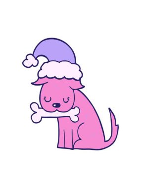 Sevimli Noel köpeğinin titreşimli animasyonu