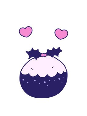 dönen kalpler karikatür noel pudinginin animasyonu