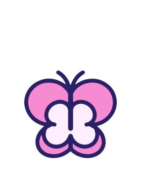 Kelebeğin basit ama şirin çizgi filminin yükselişi ve yüzüşü