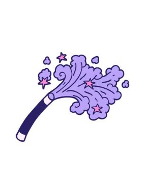 Çizgi film karalama sihirbazlarının sihirli değneğinin animasyonunu renklendir