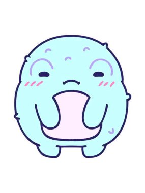 Küçük üzgün bir kurbağanın titreyen hareketli çizgi filmi.