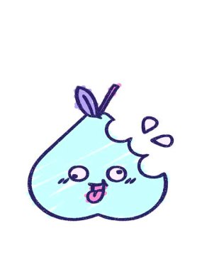 neon armut tebeşirinin hareketli animasyonu