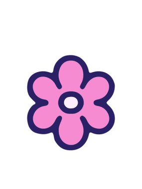 Çiçeğin çizgi film elementinin yanıp sönen radyal çizgileri