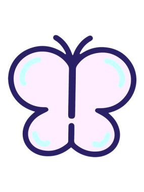 Basit eğlenceli kelebeğin titreşimli hareketi