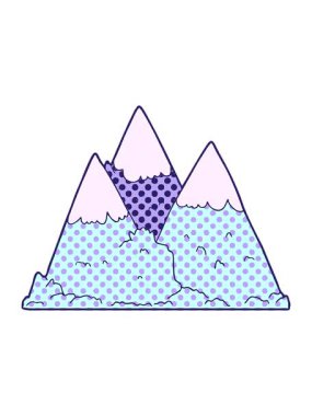 karikatür dağlarının animasyonunu bob ve duraklat