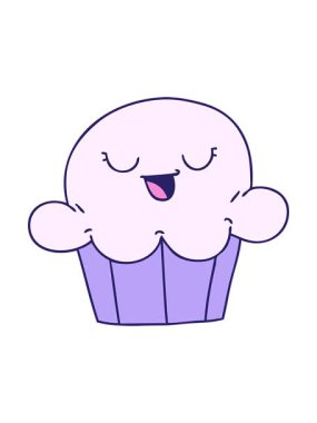 Mutlu bir pastanın çizgi filminin hareketli animasyonu