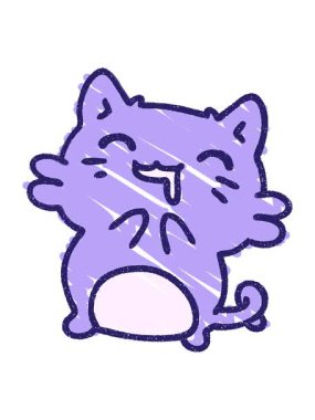 Kedi Tebeşiri Çiziminin Canlandırmasını Salla ve Durdur