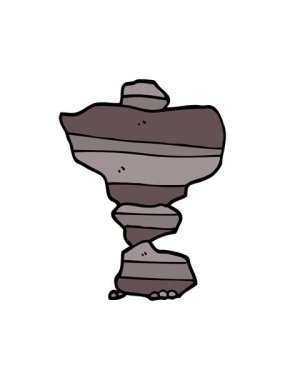 İstiflenmiş taş karikatürünün animasyonunu bob ve duraklat