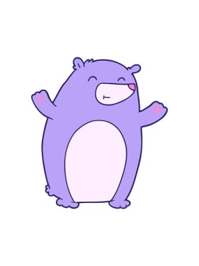 Mutlu ayı çizgi filminin basınçlı animasyonu