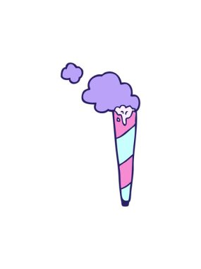 Dikkat çekici karikatür karalamalı sigara animasyonu