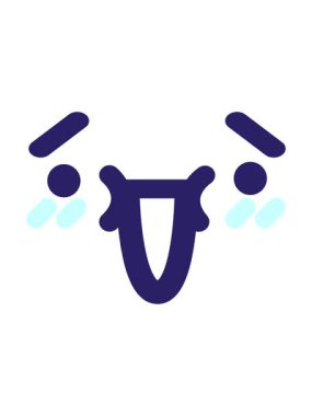 Utanç verici şirin yüz simgesinin titreyen hareketi