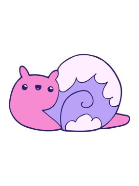 Tatlı salyangoz çizgi filminin hareketli animasyonu