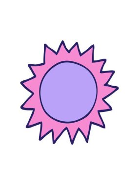 karikatür güneş tasarımının basınçlı animasyonu