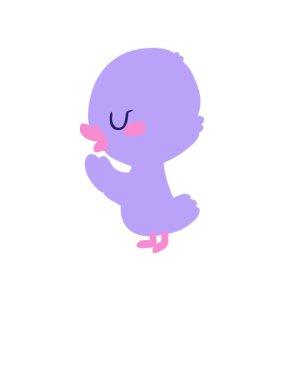 Karikatür ördek yavrusunun yükselişi ve yüzüşü