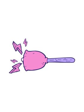 Çizgi film zilinin basınçlı animasyonu