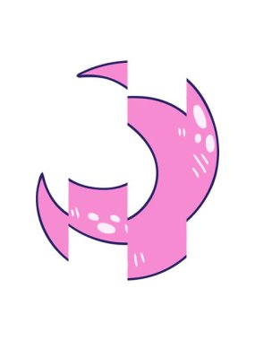 El animasyonunun bölünen hareketi tuhaf çizgi film hilal ayı