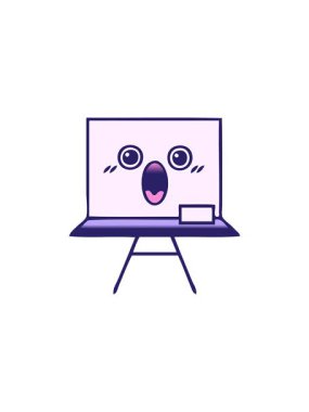 Beyaz bir karikatürün gradyan gölgelendirme canlandırması