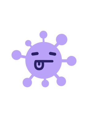 Dil ikonuyla basit yorgun yüz animasyonuna dikkat edin.