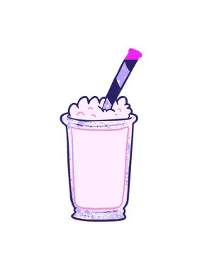 çizgi film milkshake illüstrasyonunun animasyonunu çalıştır