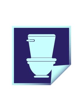 Klozet kare soyma etiketi çiziminin dönen hareket animasyonu