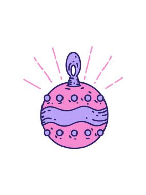 Geleneksel dövme stili yılbaşı süslemelerinin hareketli animasyonu