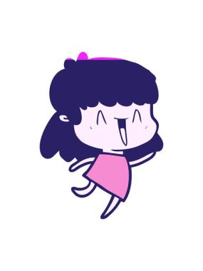 Çizgi film kadın tasarımının animasyonunu güçlendir