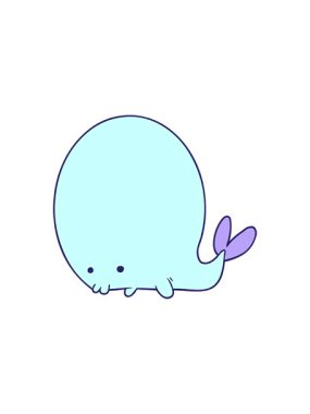 Balina çiziminin radyoaktif parlak animasyonu