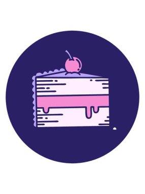 Pasta çemberi işaretinin hareketli animasyonu