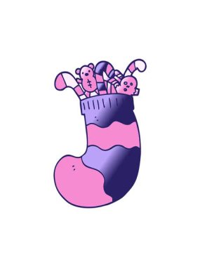 Noel 'in dönen hareketli animasyonu Çizgi film karalaması