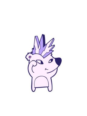 Yanıp sönen radyal çizgiler sevimli ayı imajının animasyonu