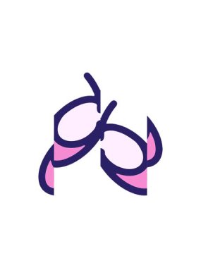 Basit parlak kelebeğin bölünen hareket animasyonu