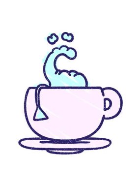 Tea Chalk Çiziminin basınçlı animasyonu