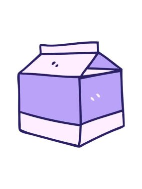 dönen süt kartonunun animasyonu