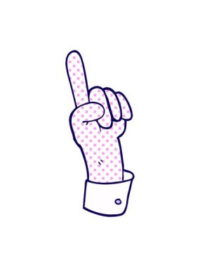 Bir karton el hareketinin neon ışık efekti canlandırması