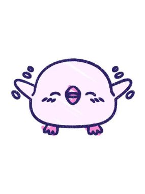 Şirin Kuş Kelebekli Çizim 'in titreyen hareketi