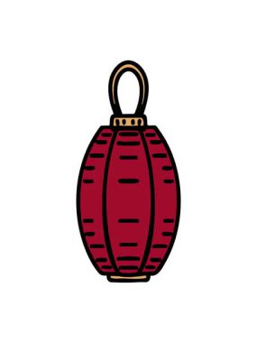 Japon lambasının el yapımı fenerinin pixelize etkisi