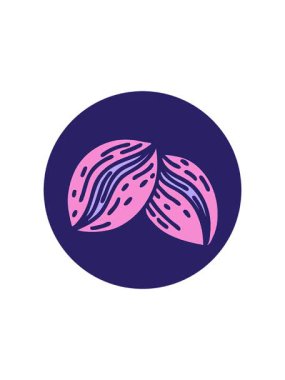 Kahve çekirdeğinin ikonik dövme şeklindeki görüntüsünün radyoaktif parlak animasyonu