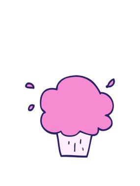 Çizgi filmdeki sevimli kekin animasyonunu genişletiyorum.