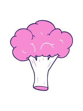 Çizgi film karalama brokolisinin pixelize etkisi