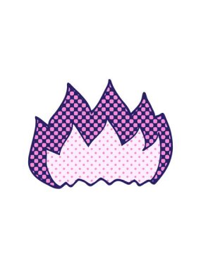 Karikatür karikatürünün basınçlı animasyonu. Sıcak alev.